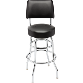 Fender® Blackout Backrest Barstool with Embossed Logo, 30"