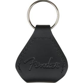 Fender™ Leather Pick Holder Keychain, Black