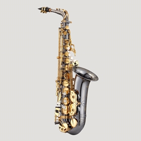 Antigua AS4240BG Powerbell Alto Saxophone | Black Nickel Body w/ Gold Keys