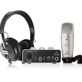 U-Phoria Studio, Complete Recording/Podcasting Bundle with USB Audio Interface, Condenser Microphone