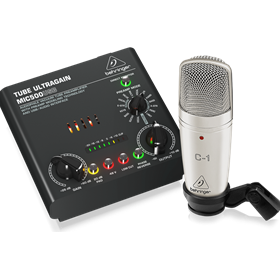 Voice Studio, Complete Recording Bundle with Studio Condenser Mic, Tube Preamplifier with 16 Preamp