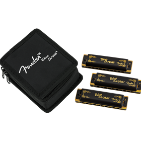 Blues DeVille Harmonica, Pack of 3, with Case