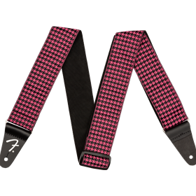 Houndstooth Jacquard Strap, Pink, 2"