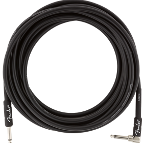 Professional Series Instrument Cable, Straight/Angle, 18.6', Black