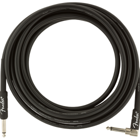 Professional Series Instrument Cables, Straight/Angle, 15', Black