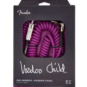 Hendrix™ Voodoo Child™ Coil Instrument Cable, Straight/Angle, 30', Purple