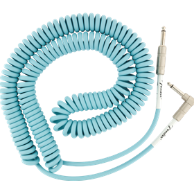 Original Series Coil Cable, Straight-Angle, 30', Daphne Blue