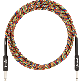 Festival Instrument Cable, Straight/Straight, 10', Pure Hemp, Rainbow