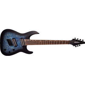 X Series Soloist™ Arch Top SLATX7Q MS, Laurel Fingerboard, Multi-Scale, Transparent Blue Burst