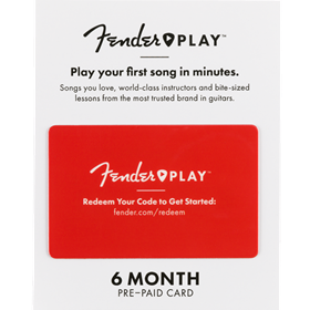 Fender Play 6 Month Subscription Prepaid Card