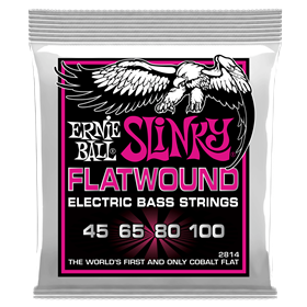 Slinky Flat Wound Bass Strings, 45-100