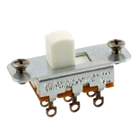 All Parts EP-0260 Switchcraft On-On Slide Switch for Jazzmaster and Jaguar, White