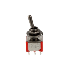 On-On Mini DPDT Switch - Black