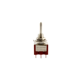 On-On Mini DPDT Switch - Chrome