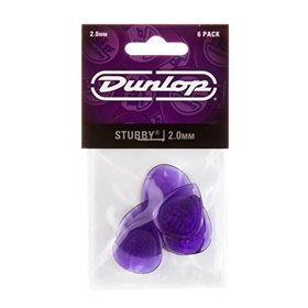 Dunlop 2.0mm Stubby® Jazz Guitar Picks (6/pack)