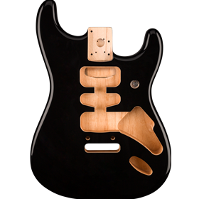 Deluxe Series Stratocaster® HSH Alder Body 2 Point Bridge Mount, Black