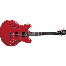 Oscar Schmidt, Classic Semi-Hollowbody Cutaway Electric Guitar with 2 Humbucking Pickups - Cherry Sn
