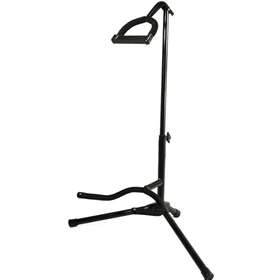 Black Guitar Stand With Rubber Padded Neck Support