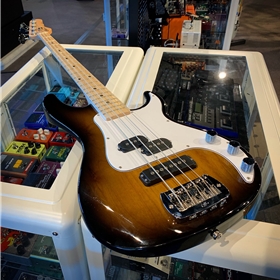 G&L SB2-T Electric Bass, 2 Tone Sunburst, Maple Fretboard, Light Tint Satin Maple Neck