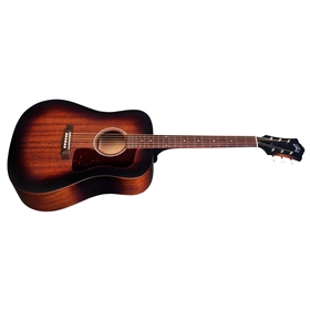 Guild D-20E VSB American-Made Dreadnought Solid Mahogany Antique Burst Acoustic w/ LR Baggs Pickup