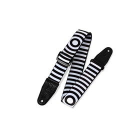 Levy's Print Series Guitar Strap, Black & White Bullseye