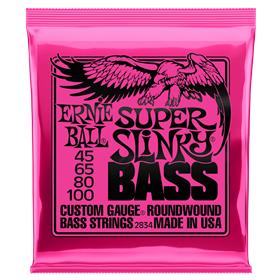 Ernie Ball Super Slinky Roundwound Bass String Set, 45-100
