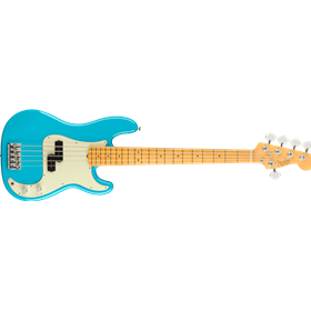 American Professional II Precision Bass® V, Maple Fingerboard, Miami Blue