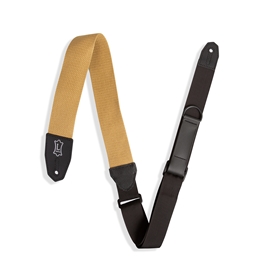 Levy's Right Height Standard Cotton Guitar Strap, Tan, 2"