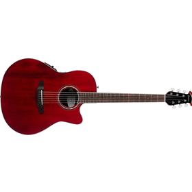 Ovation Celebrity Standard Super Shallow Acoustic-Electric Guitar, Ruby Red