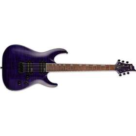 LTD H-200/Flamed Maple Electric Guitar, See Thru Purple