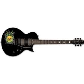 LTD KH-3 Spider Electric Guitar With Case, Black With Spider Graphic