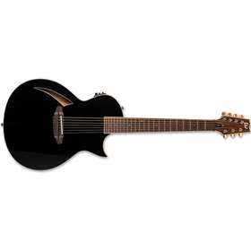 LTD TL-7 7-String Acoustic / Electric Guitar, Black