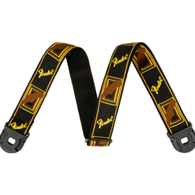 Quick Grip Locking End Strap, Black/Yellow & Brown Monogram, 2"