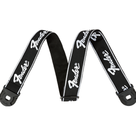 Quick Grip Locking End Strap, Black with White Running Logo, 2"