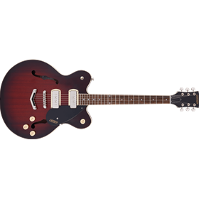 G2622-P90 Streamliner™ Center Block Double-Cut P90 with V-Stoptail, Laurel Fingerboard, Claret Burst