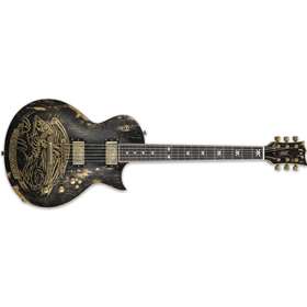 ESP Will Adler Warbird Signature Series Electric Guitar with Distressed Black Finish
