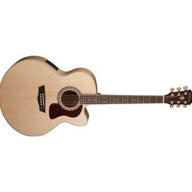 Washburn Heritage 40 Series 6 String Jumbo Acoustic Electric Guitar in Natural