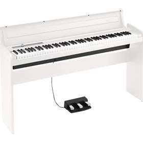 Korg 88-key NH action digital piano,120 poly,3 pedals, White Cabinet