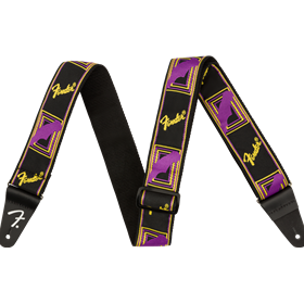 Neon Monogrammed Strap, Purple and Yellow, 2"