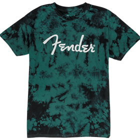 Fender® Spaghetti Logo Tie-Dye T-Shirt, Blue, S