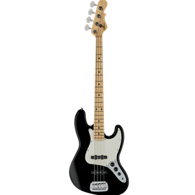 Fullerton Deluxe JB, Jet Black, Maple Fretboard