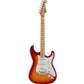 Fullerton Deluxe S500, Cherry Burst, Maple Fretboard