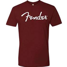 Fender Spaghetti Logo T-Shirt, Oxblood, Small
