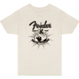 Fender® World Tour T-Shirt, Vintage White, S