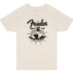 Fender® World Tour T-Shirt, Vintage White, M