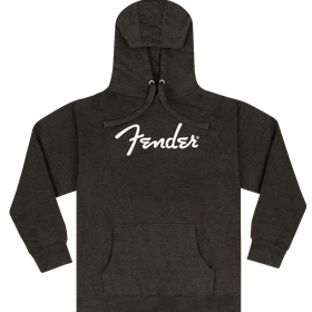 Fender® Spaghetti Logo Hoodie, Gray Heather, S