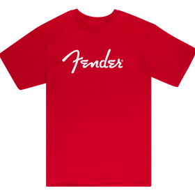 Fender® Spaghetti Logo T-Shirt, Dakota Red, S