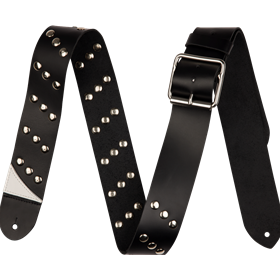 Jackson® Diagonal Stud Leather Strap, Black, 2.5"