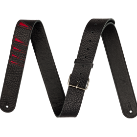 Jackson® Shark Fin Leather Strap, Black and Red, 2"