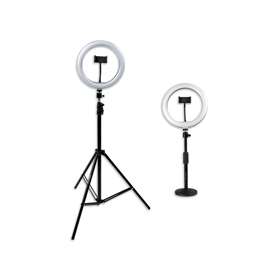 Set Of Two Stands, Ring Lights & Phone Holders